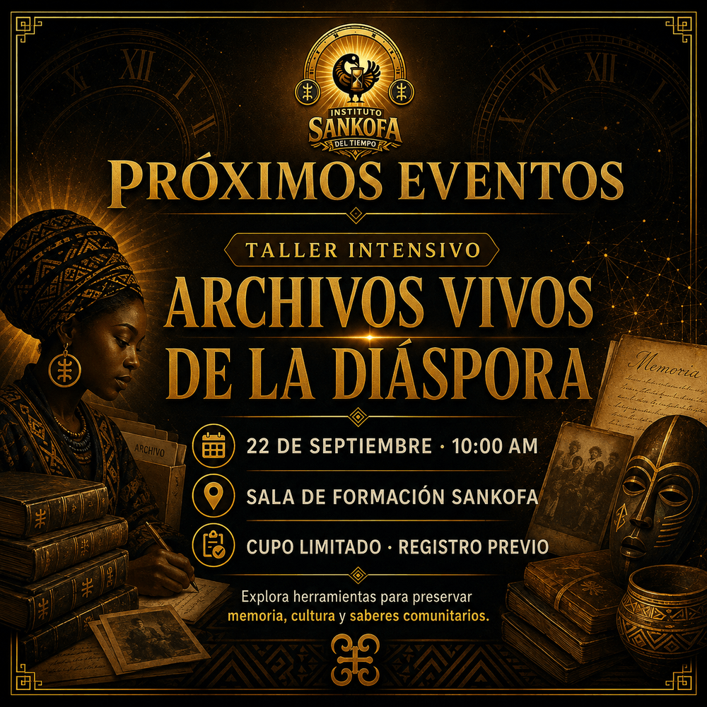 Cartel: Taller intensivo Archivos vivos de la diáspora